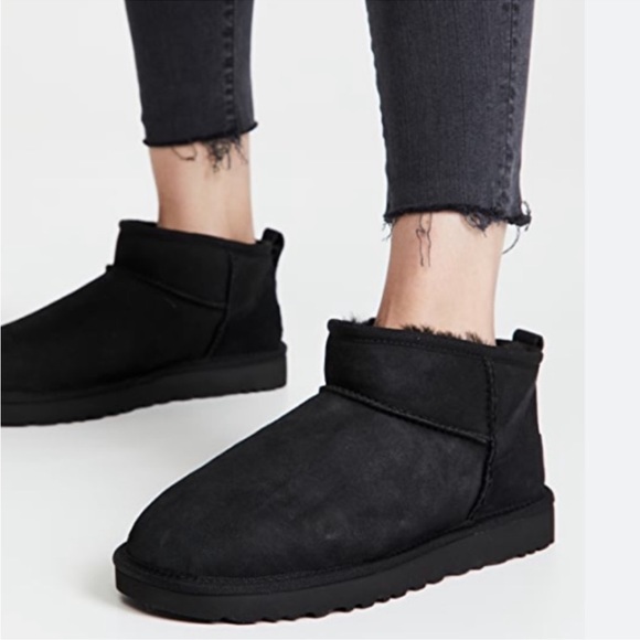 UGG Shoes - UGG Ultra Mini Classic boots black winter boots size 8 women